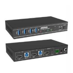 Auto selector KVM USBA y HDMI dos entradas, una salida controlable RS232 4K60 - SLCTRKVMHDMIUSBA